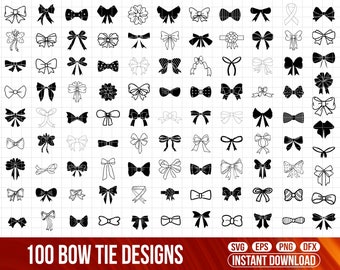 Ribbon Bow SVG Bundle, Bow svg, Ribbon SVG, bow vector, Hair bow svg, Bow Tie SVG, Png, Svg Files for Cricut, Silhouette, Present Bow svg