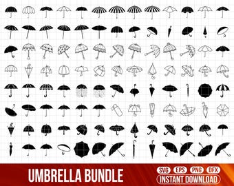 Umbrella SVG bundle, Umbrella cut file for Silhouette (Digital download)