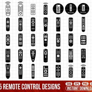 Remote Control Svg Bundle, Remote Control Silhouette, Remote Svg, Tv Remote Svg, Controls Svg, Remote Button Svg,  Tv Remote png, cut files