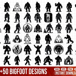 Bigfoot svg Bundle, Sasquatch Svg, Big Foot Svg, Sasquatch Silhouette, Sasquatch png, bigfoot clip art, bigfoot svg file, bigfoot png, Dxf