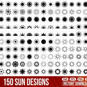 Sun Svg Bundle, Sun Svg files for Cricut, Cute Sun Svg, Summer Sun SVG, Logo, Sun vector, Digital Download, Summer Svg. Sunrise to sunset