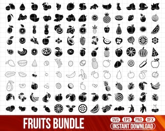 Fruits Svg Bundle | Fruit Clipart  (Digital Download)