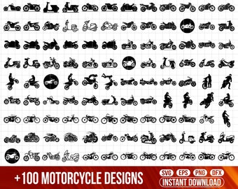 Motorcycle SVG Bundle, motorbike svg, Motorcycle Clipart, Motorcycle Silhouette, Motorcycle PNG, Motorcycle Cut File For Cricut, laser cut
