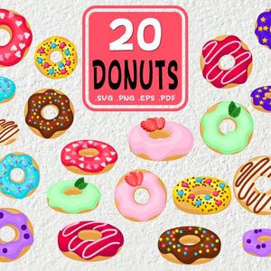 Donut SVG Bundle , Donut SVG, Donut Clipart, Sprinkle Donut svg file, Cutting Files, Icing, Sprinkles ,Doughnut svg, Donut vector Svg