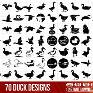 Duck Svg, Bird Svg, Duck Hunting Svg, Duck Hunter Svg, Duck Silhouette, Duck Cut Files, Duck Svg Bundle, Duck Clipart, Duck Design, Dfx