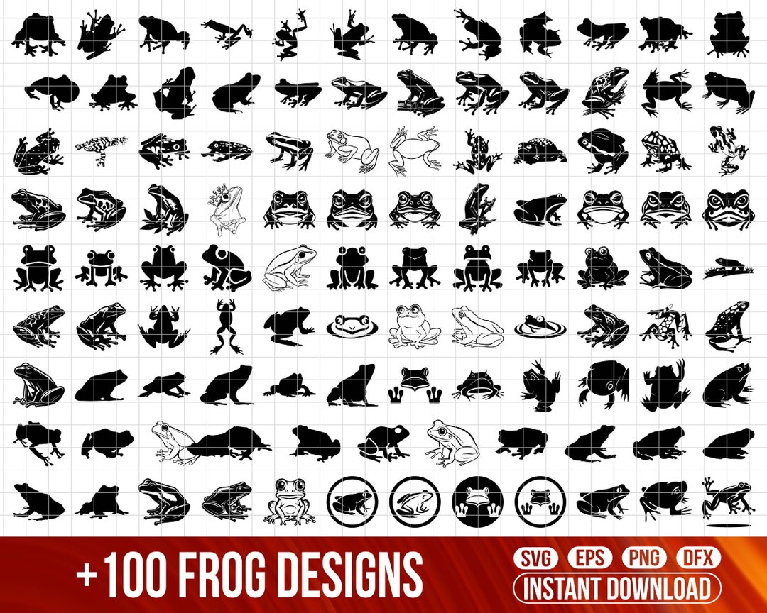 Frog SVG Bundle, Animal Clipart Graphics (digital Download) - Etsy