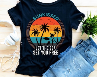Sunkissed Beach Palm T-Shirt Design (svg, png, eps, dfx)
