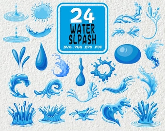 Water Splash svg,Water Splash clipart,Clipart Overlays,Water Clipart,Drop splashes PNG ,Rain Clipart