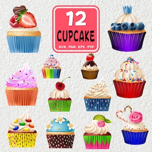 Cupcake svg Bundle ,cupcake svg,cupcake svg,cupcake clipart,cupcake vector,cupcake silhouette, sweets svg,print file, printable, svg file