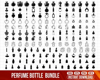 Vintage Perfume Bottle SVG Bundle | Fragrance Clipart (Digital download)