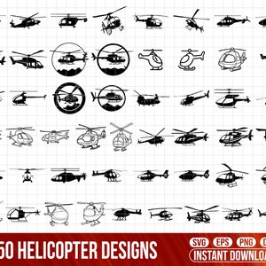 Helicopter SVG Bundle, Helicopter SVG, aircraft svg, airplane svg, fly svg, army helicopter svg, clipart, cut file, cricut, stencil, iron on