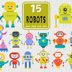 Robot SVG Bundle, Robot Svg, Robot Png, Robot Coloring Pages, Robot Cut File, Robot silhouette, Robot Clipart, Robot Vector, Robot Cricut