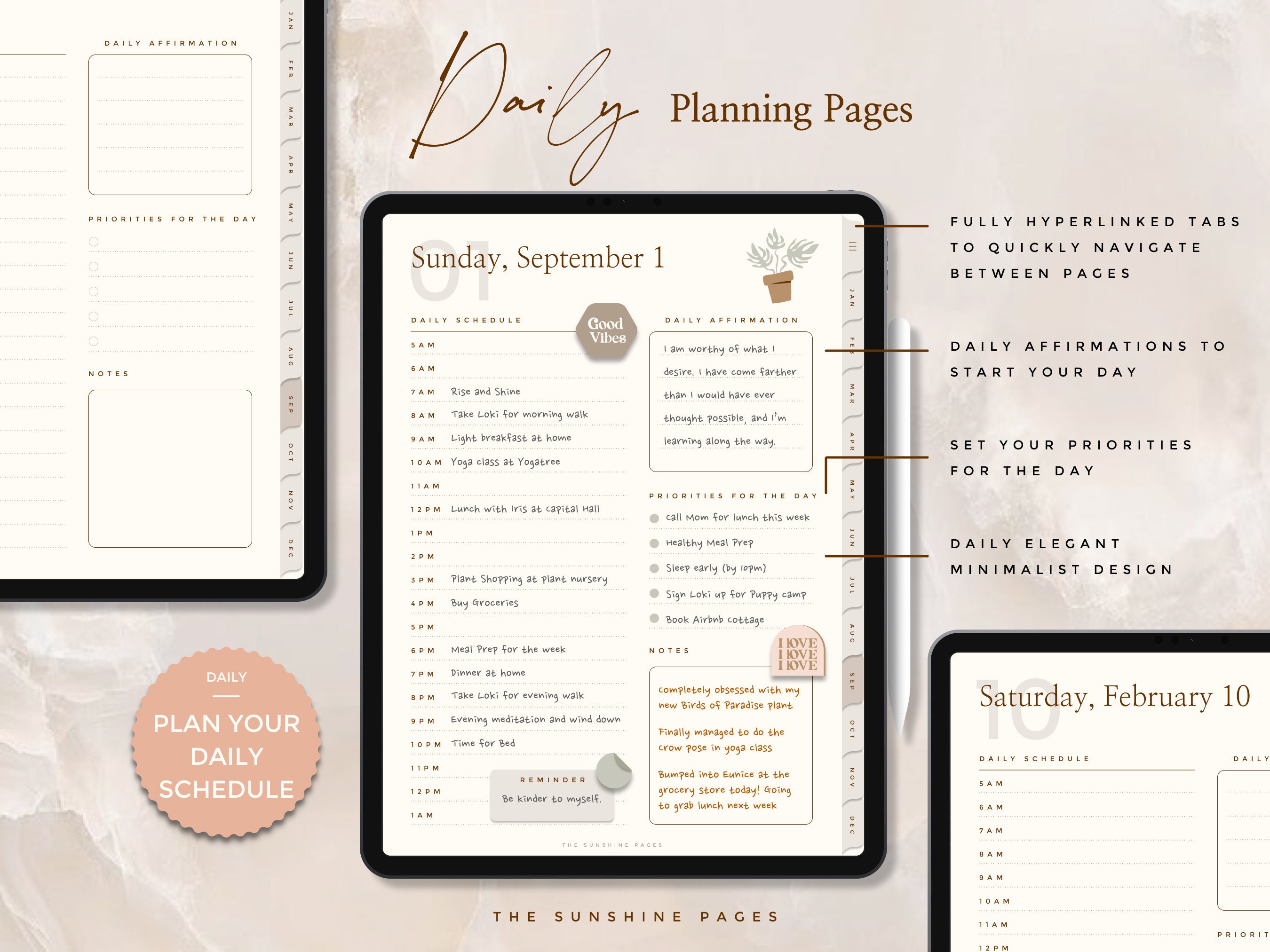 2024 Premium Dated Digital Planner Minimalist iPad Planner Goodnotes ...