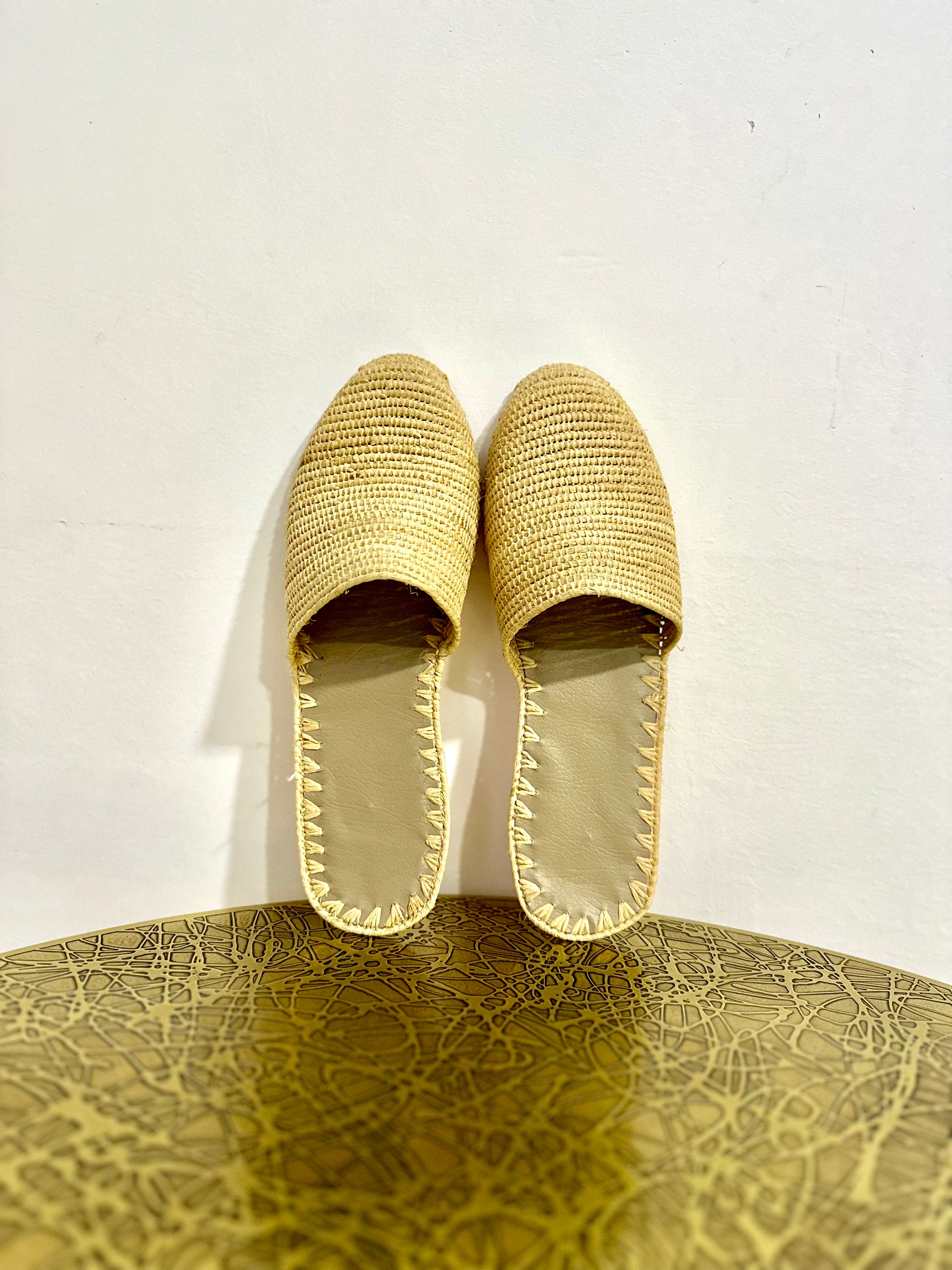 Raffia slippers sale