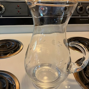 Princess House Heritage design hand blown Crystal Pitcher. A beautiful beverage server