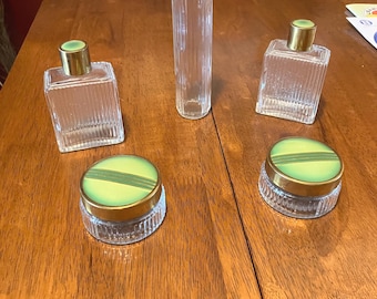 5  Vintage Vanity Pieces/Decor Plus 1 Free clear glass Piece for Jewelry Etc.  MAKE AN OFFER