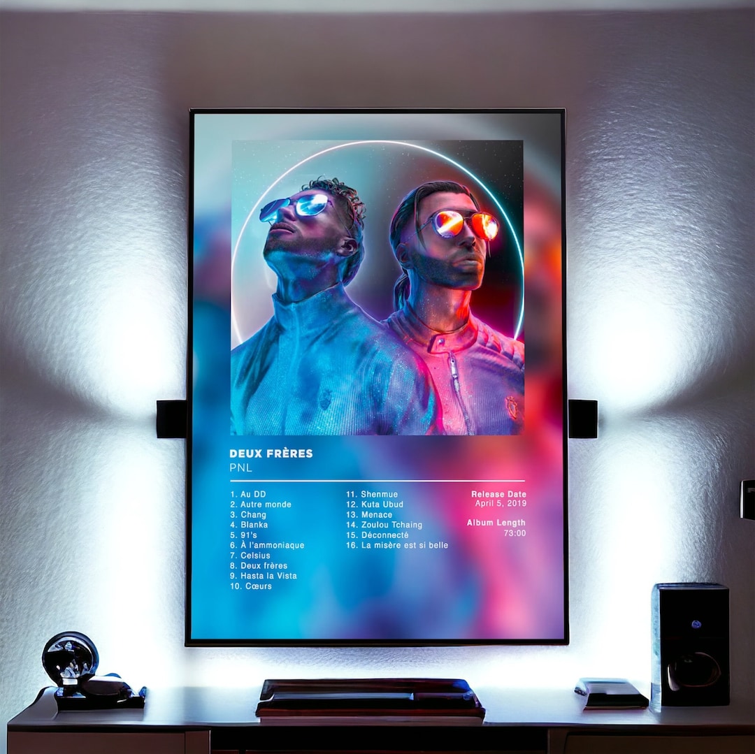 Album Poster DEUX FRÈRES by PNL, Rap Posters, Album Cover, Album Wall