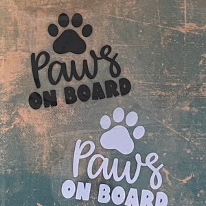 Autosticker Vinylsticker Katze - Paws on Board