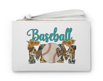 Baseball mom clutch wristlet