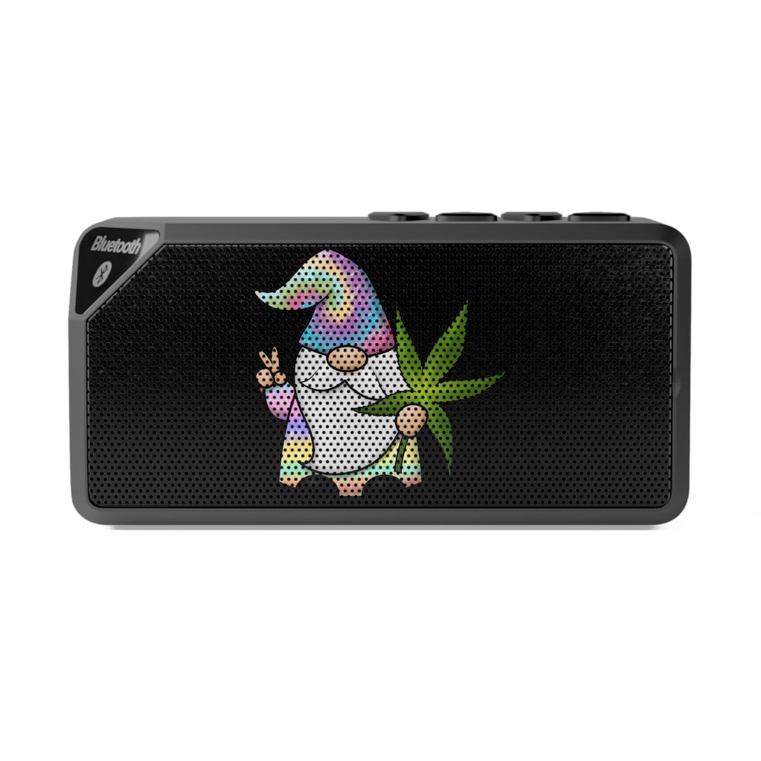 Custom Gnome Weed Peace Sign Jabba Bluetooth Speaker Etsy