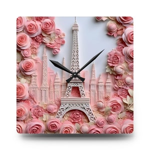 Horloge murale tour Eiffel en acrylique