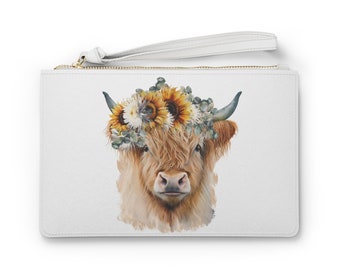 Cow Heifer Clutch Wristlet Custom