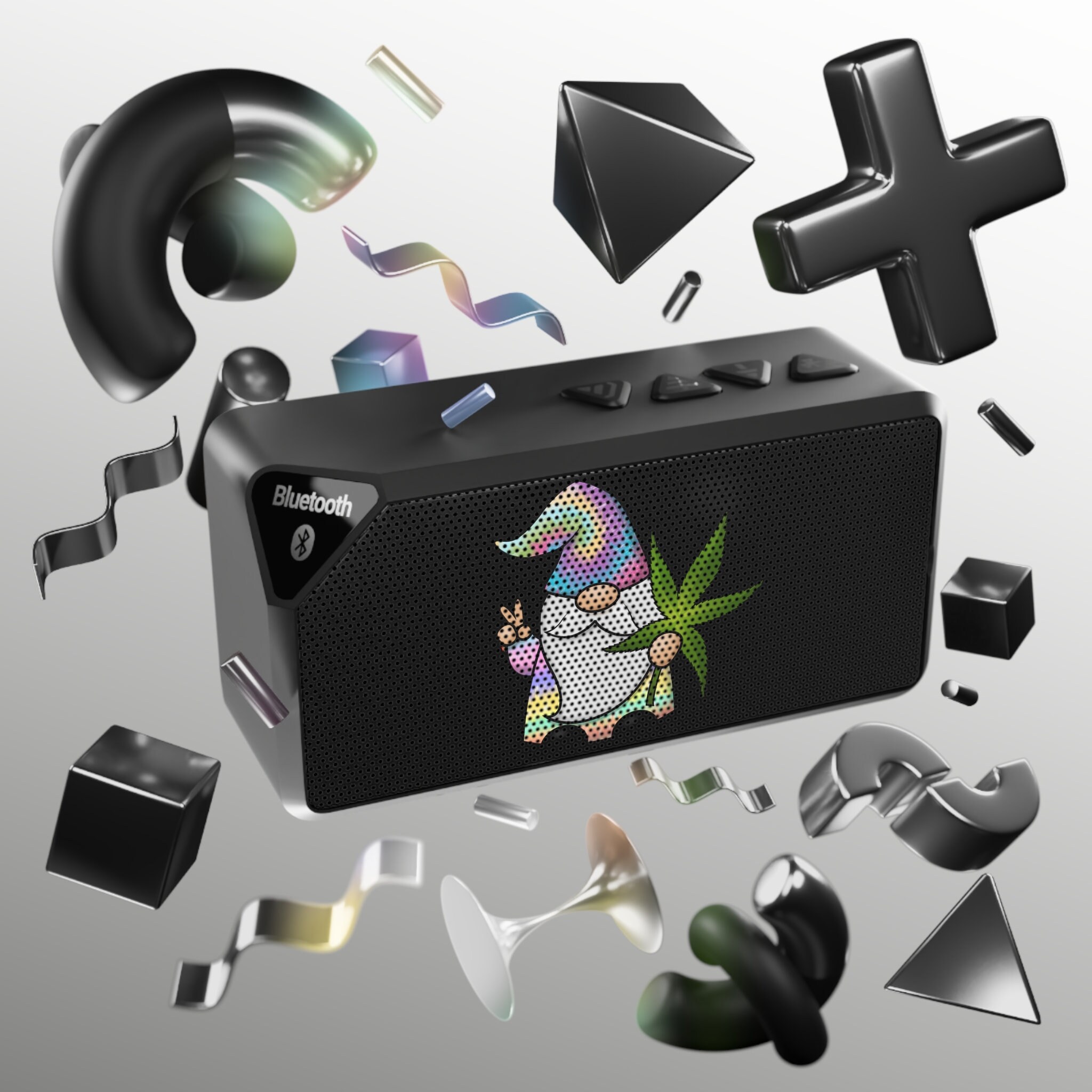 Custom Gnome Weed Peace Sign Jabba Bluetooth Speaker Etsy