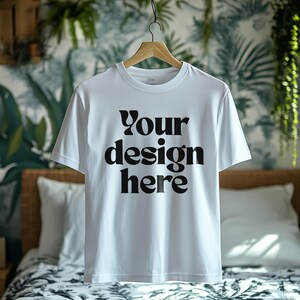 Bella Canvas 3001 wit T-shirtmodel (digitale download)
