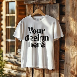 Wit Bella Canvas 3001 T-shirtmodel (digitale download)