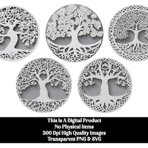 Tree of Life SVG: Spiritual Wall Art, Laser Cut Design (Digital Download)