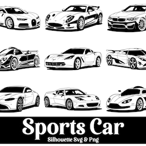 Sports Car SVG Bundle | 70 Iconic Car Silhouettes | Muscle, Supercars, Classic And Modern Cars | Digital Download for Cricut & Sublimation