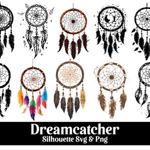 Dreamcatcher SVG Bundle: Boho Mandala Silhouette Cut Files (Digital File)