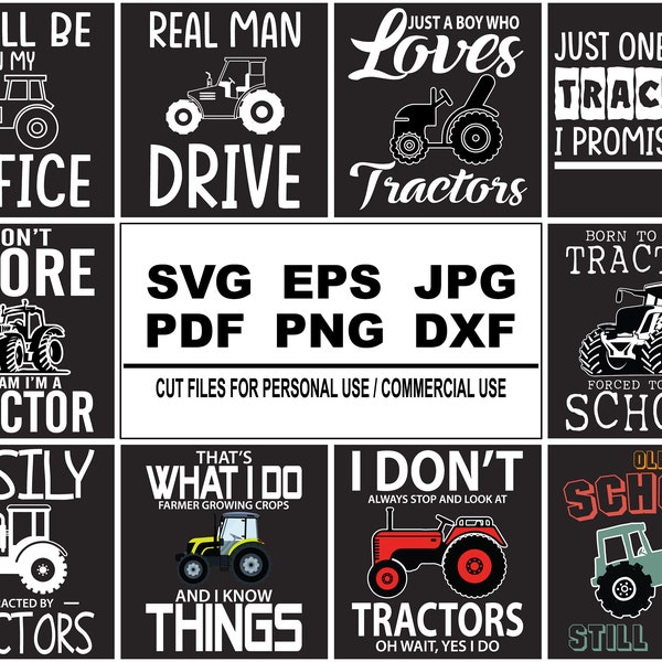 Tractor T Shirt Bundle, Tractor Quotes. Tractor Svg. Tractor Png. Tractor T-shirt for Men, Farming Tractor, Cutfile And Instant Download.