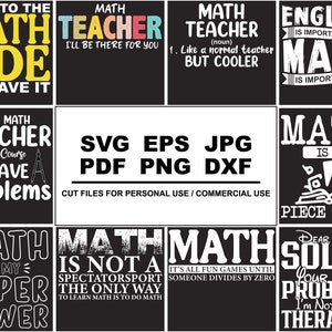 Math T-shirt Design, Math Eps Png Svg T-Shirt, Math Teacher SVG Bundle, Math Teacher PNG Bundle, Math PNG Bundle Instant Download Cut Files