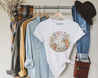 Wildflower T-shirt, Mothers Day flower Shirt, wild flower shirt, floral shirt, flower shirt, gift for women, womans t-shirt, gift for mom
