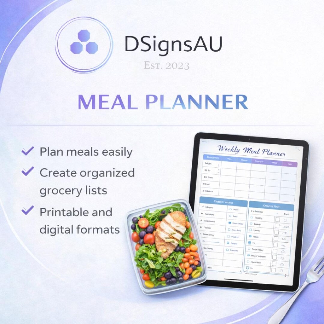 Weekly Meal Planner Printable | A4 & US Letter | Fillable PDF | Digital ...