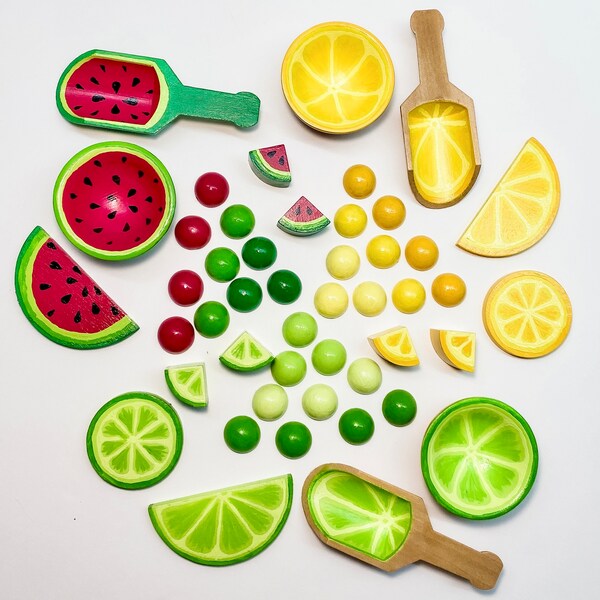 Summer Loose Parts Sensory Play Tools Sorting Bowl for Summertime Play Food Play