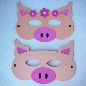 Maschera di maiale, maschera da festa di maiale per bambini e adulti, costume da travestimento di Halloween, accessori per costume da maiale