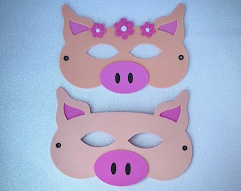 Schwein-Maske, Schwein-Party-Maske für Kinder und Erwachsene, Halloween-Kostüm, Schwein-Kostüm-Zubehör