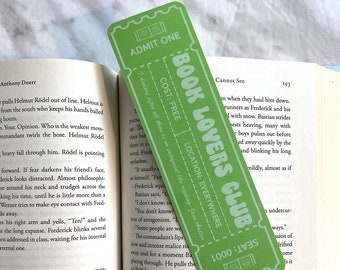 Marcapáginas del Club de Amantes de los Libros / Cupón para Marcapáginas / Marcapáginas Lindo / Regalo para Amantes de los Libros / Marcapáginas del Club de Lectura