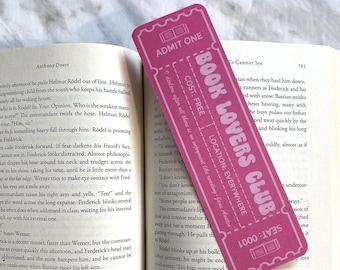 Marcapáginas del Club de Amantes de los Libros / Cupón para Marcapáginas / Marcapáginas Lindo / Regalo para Amantes de los Libros / Marcapáginas del Club de Lectura