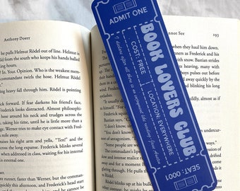 Marcapáginas del Club de Amantes de los Libros / Cupón para Marcapáginas / Marcapáginas Lindo / Regalo para Amantes de los Libros / Marcapáginas del Club de Lectura