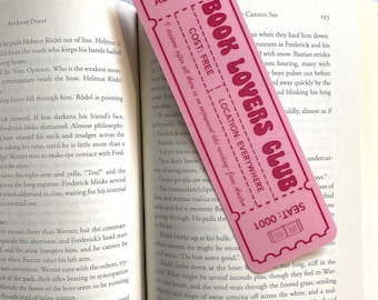 Marcapáginas del Club de Amantes de los Libros / Cupón para Marcapáginas / Marcapáginas Lindo / Regalo para Amantes de los Libros / Marcapáginas del Club de Lectura