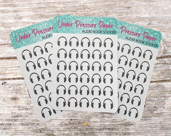 Pegatina para planificador de audiolibros Pegatina para seguimiento de lectura de Bullet Journal Etiqueta de seguimiento de libros Icono de libro Pegatina para diario de lectura de libros