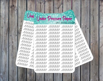 Spicy Rating Book Journal Sticker / Planner Sticker / Book Rating Stickers / Movie Rating Sticker / Bullet Journal Sticker / Reading Tracker