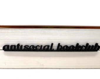 Marcapáginas lateral del club de lectura antisocial (disponible en varios colores)