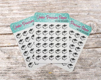 Pegatina para planificador de libros, pegatina para seguimiento de lectura de Bullet Journal, etiqueta de seguimiento de libros, icono de libro, pegatina para diario de lectura de Bookish
