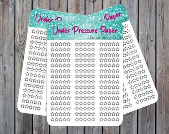 ESTRELLAS DE CALIFICACIÓN Libro en blanco Diario Película Programa de TV Pegatina