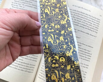 Marcador de cabeza de perro de aluminio / regalo para amante de los libros / marcador de página hecho a mano único para los amantes de los perros / regalo del club de lectura