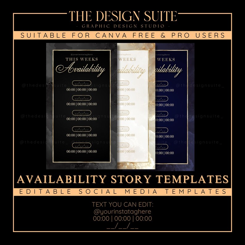 Availability Beauty Salon Canva Template, Social Media Post, Story ...